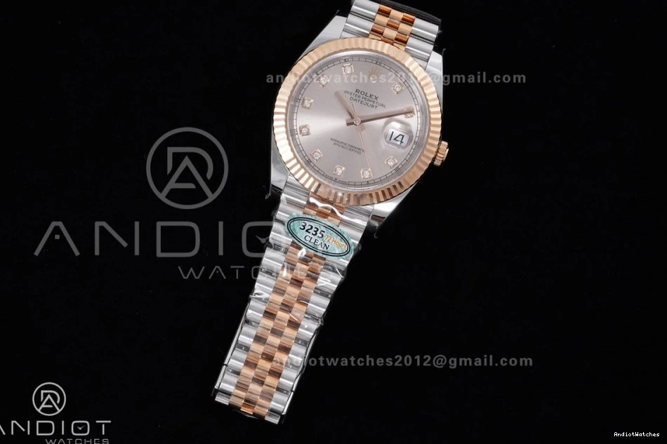 41 on SS Jubilee 591 126331 904L DateJust RG SH RG Steel Bracelet Best 1:1 Clean Premium Dial Edition Diamonds 1229
